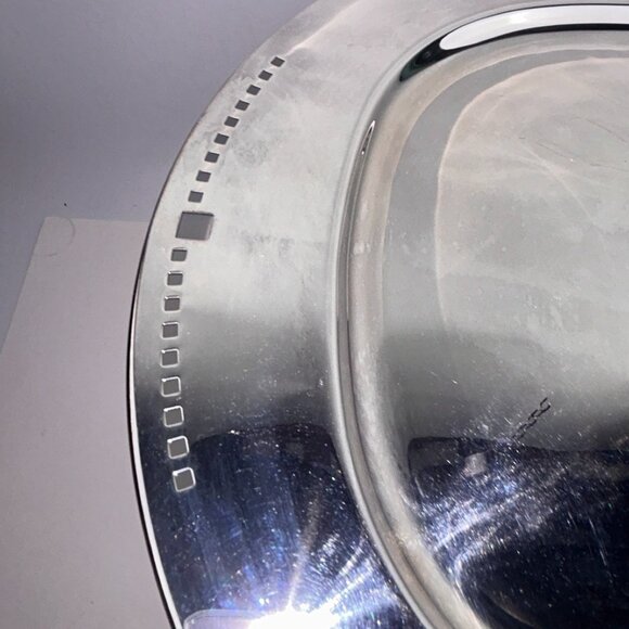 Skyscraper Design Platter Charger Richard Meier for Swid Powell 15" Silverplated - Picture 4 of 16
